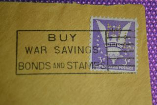 WW2 BUY WAR BONDS&SAVINGS STAMPS 1943 SOUTHERN PACIFIC R.  R.  LINES BROWN ENVELOP 4