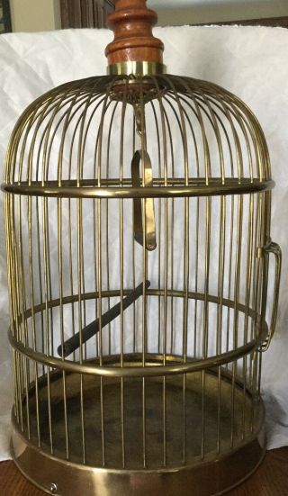 Antique Solid Brass Bird Cage