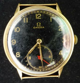 Vintage Omega 14k Gold Wind - Up Men Watch