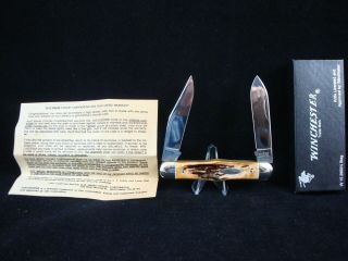 Winchester Usa Knife Narly Stag 2880 - 1/2 Swell Center Moose Vintage 1988