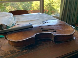 Old violin 4/4.  18th century style inlaid Very Rare Antique Violin 12