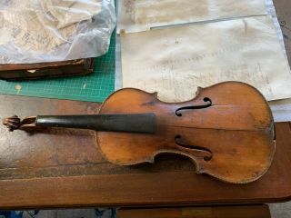 Old Violin 4/4.  18th Century Style Inlaid Very Rare Antique Violin