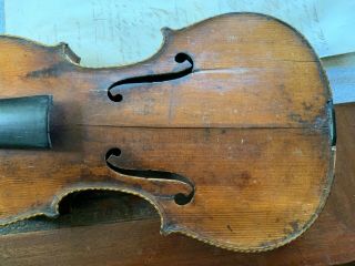 Old violin 4/4.  18th century style inlaid Very Rare Antique Violin 2