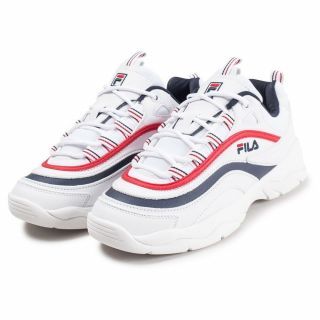 Shoes Fila Urban Ray Low Man Sneakers White Red Blue Vintage 90 
