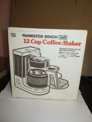 Vintage Hamilton Beach Scovill Model 791 12 Cup Coffee Maker Factory