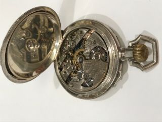 Antique Triple Calendar Moon Phase Pocket Watch Continental Watch Co 15 Jewels S 8