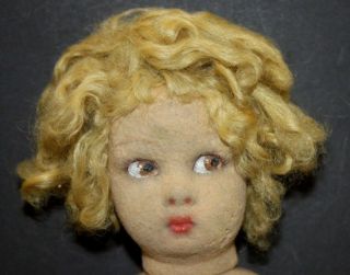 LENCI 1920 ' s 450 Adorable Face Curly Blonde Hair Organza & Felt Dress 2