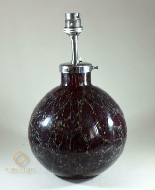 Fantastic Quality Vintage Wmf Ikora Art Glass Table Lamp