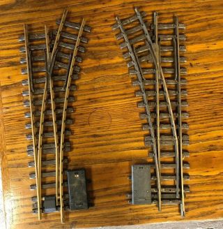 Lgb Vintage Train Track Right And Left Hand Switch Brass Electric
