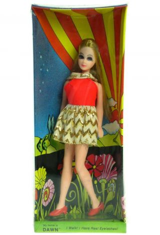 Vintage 1970 Topper Dawn Doll Walks Turns Fashion Factory Misb Nrfb