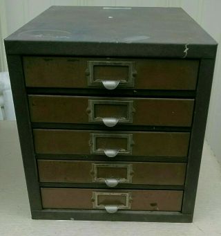 Vintage Kennedy 5 - D 5 Drawer Machinist Chest Tool Box Cabinet