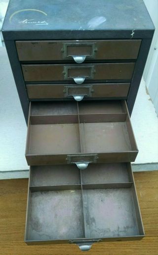 Vintage Kennedy 5 - D 5 Drawer Machinist Chest Tool Box Cabinet 2