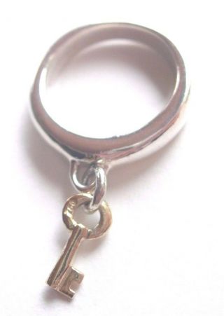 Tiffany & Co.  925 silver & 18k yellow gold vintage 1994 Key ring.  Size 3 RARE 2