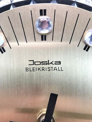 Vintage JOSKA Bleikristall Crystal Glass Wall Clock Starburst 2