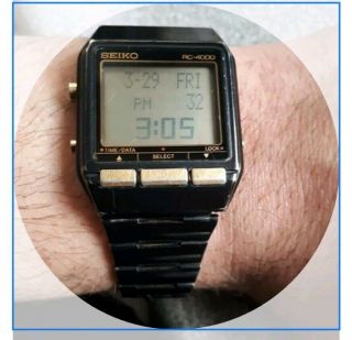 Seiko Rc - 4000 Digital Watch Lcd Computer Watch Vintage