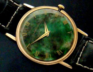 VTG VERY RARE 1968 LONGINES GOLD PLATED MENS WATCH ROMAN NUMBER DIAL 11