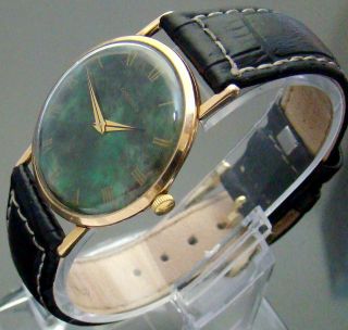 VTG VERY RARE 1968 LONGINES GOLD PLATED MENS WATCH ROMAN NUMBER DIAL 4