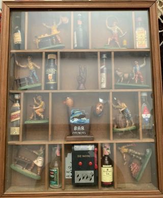 Vintage Bar Alcohol Themed Wooden Shadow Box Picture
