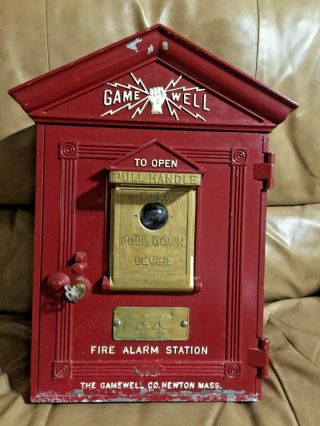 Vintage Gamewell Fire Alarm Box 44