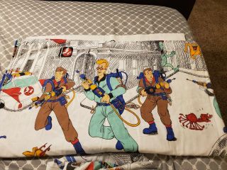 Vintage Ghostbusters Cartoon Twin Bed Sheet Set Flat Fitted with Pillowcase 2