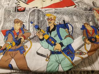 Vintage Ghostbusters Cartoon Twin Bed Sheet Set Flat Fitted with Pillowcase 3