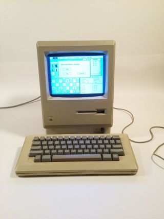 Vintage Macintosh 512K Computer,  Keyboard,  Mouse,  and Disks • Good 3