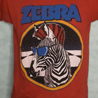 Vintage Zebra Tour T Shirt Sz M 1984 No Tellin Lies Usa Made Rock Band