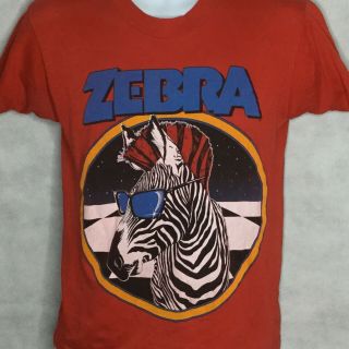 Vintage Zebra Tour T Shirt Sz M 1984 No Tellin Lies USA Made Rock Band 2