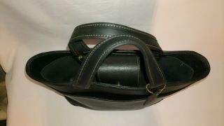 Vintage Stunning Coach All Black Glove Tanned Leather Handbag Shopper H9C - 9314 5