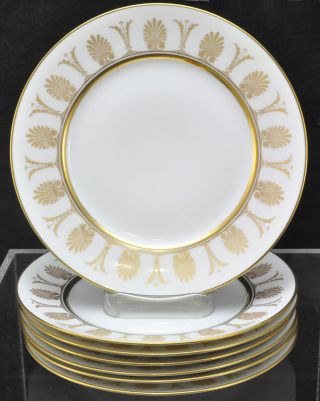 Set of 7 Vintage Richard Ginori Gold Pompei Salad Plates 3