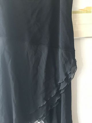Vintage St.  John by Marie Gray 70 ' s Sz 12 Black Santana Knit & Silk Lux Dress 7