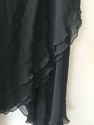 Vintage St.  John by Marie Gray 70 ' s Sz 12 Black Santana Knit & Silk Lux Dress 8