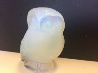 Lalique Nyctal Owl,  Opalescent Glass,  Hand - Crafted,  Vintage,  Crystal,  Signed