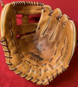 Rawlings Rare USA Heart Of Hide HOH Horween HPG - 3 Baseball Gold Glove Mitt 1974 10
