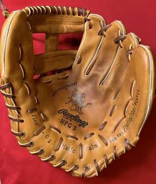 Rawlings Rare Usa Heart Of Hide Hoh Horween Hpg - 3 Baseball Gold Glove Mitt 1974