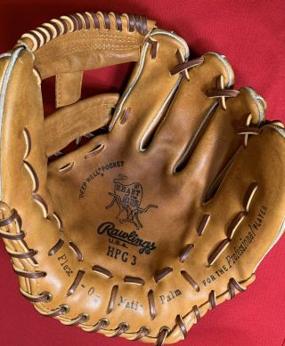Rawlings Rare USA Heart Of Hide HOH Horween HPG - 3 Baseball Gold Glove Mitt 1974 8