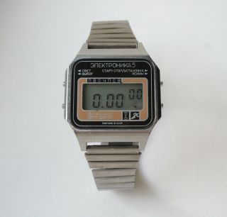 Elektronika 5 29367 Chrono Melody USSR Digital Watch Electronica 5 29367 5