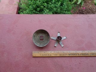 EARLY Antique Tin Advertising KELLY ' S FAMOUS Flour Biscuit Cookie Cutter 6