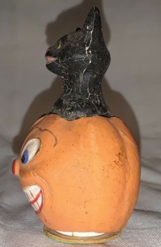 Vintage Halloween German Candy Container 1920 ' s RARE Cat JOL 4