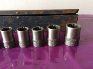 Vintage Williams Socket Set Box BSF BSW Spanner Wrench Old American Classic Car 2