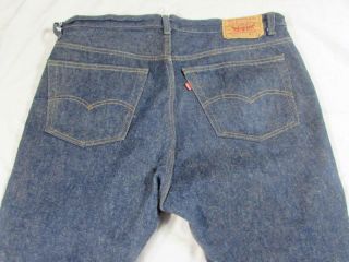 Vtg 80s USA Made Levi 501 Button Fly DARK Denim Jeans Tag 38x31 Measure 38x30 7