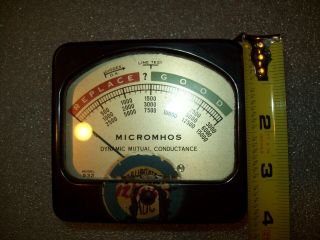 Vintage Hickok Model 532 Tube Tester Meter Micromhos Dynamic Mutual Conductance 5