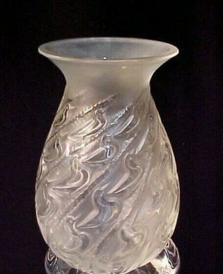 Signed R.  Lalique France Crystal Glass Ducks CANARDS 1931 Vase RARE 3