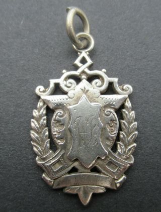 Silver Pocket Watch Fob/football Medal,  Wafc,  B 