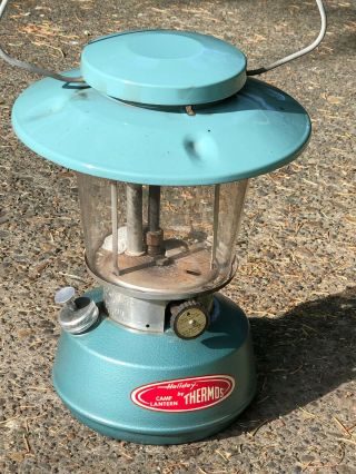 Rare Vintage Holiday Camp Lantern Model 8316 Made By Thermos Burns Any Gasoline