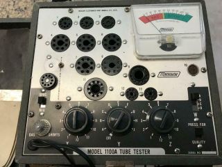 MERCURY MODEL 1100A Tube Tester good shape w/ manuals Vintage 2