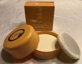 Vintage Chloe 2.  6 Oz Perfumed Bath Body Dusting Powder Lagerfeld Boxed
