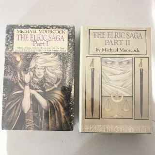 The Elric Saga Part 1 & 2 Michael Moorcock 2 Volume Set Vintage