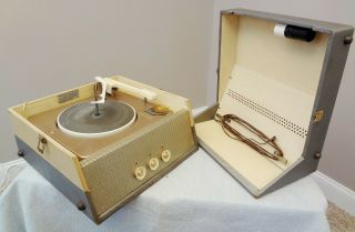 Vintage 1960s Rca Ses 4je Stereo Tube Auto Record Player 4spd Video 60 