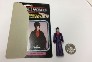 Vintage Star Wars Imperial Dignitary 1984 Cardback And Coin